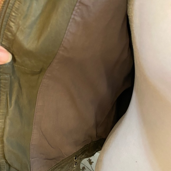 Maje Women's Genuine Lamb Leather Gray Moto Jacket, Size Medium - Picture 11 of 12